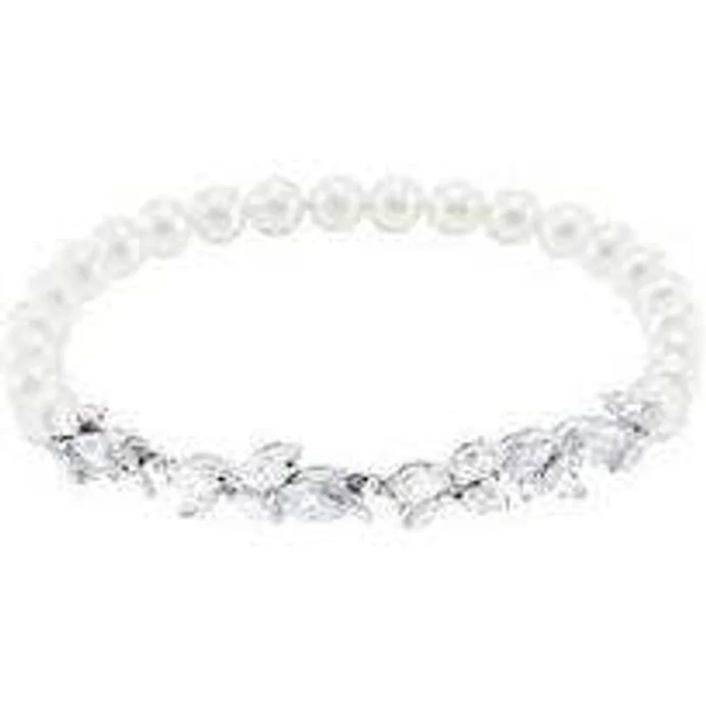 Swarovski Louison Pearl Bracelet White Rhodium Plated Crystal Bridal Classic